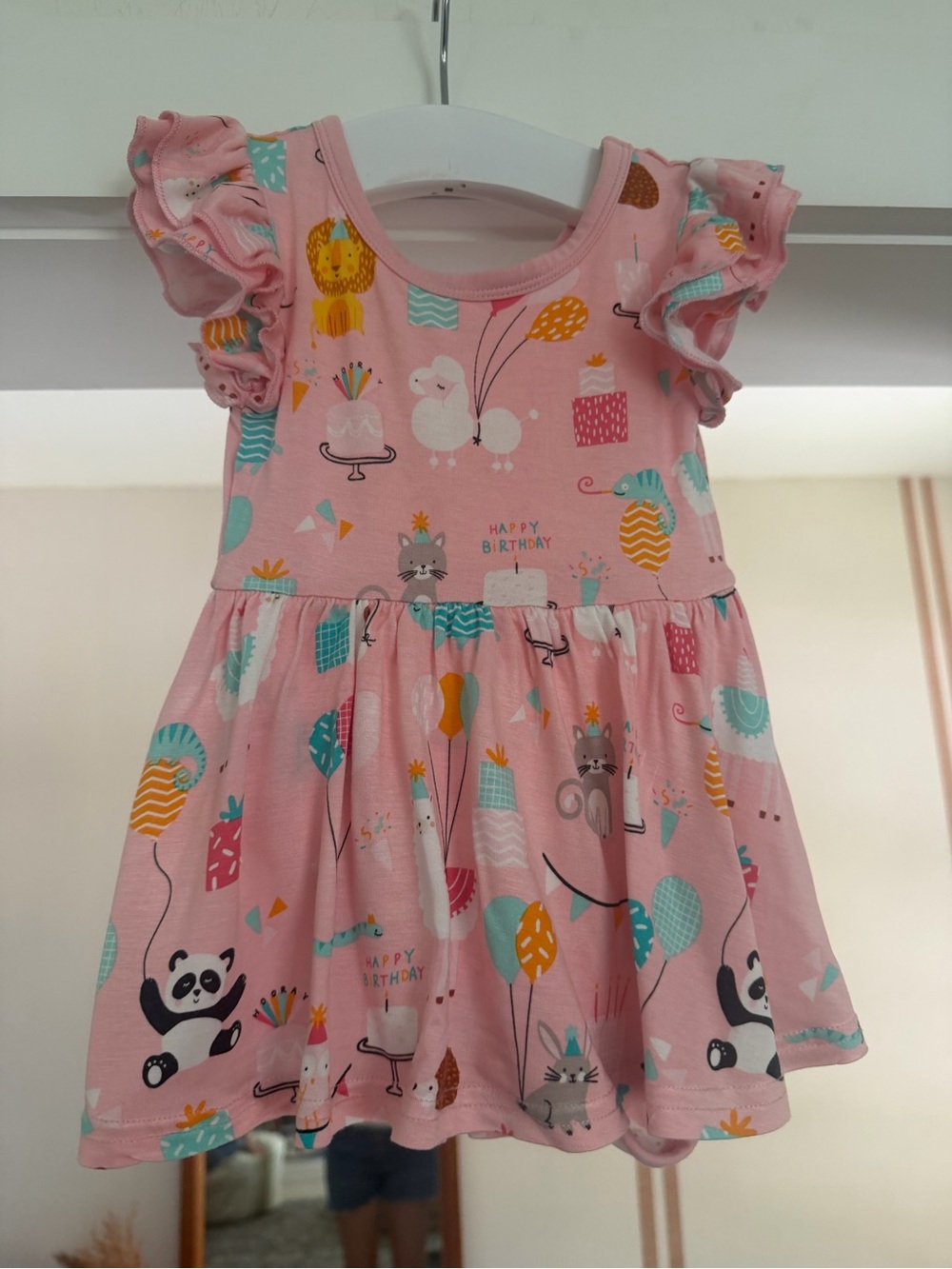 Little Sleepies Pink Birthday Party Animal Dress